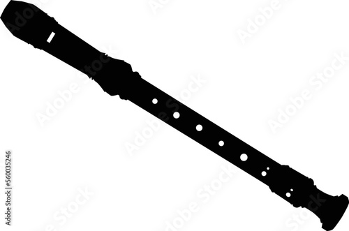 Recorder sign. Recorder flute icon. Recorder School. Soprano Recorder Music Instrument. flat style.