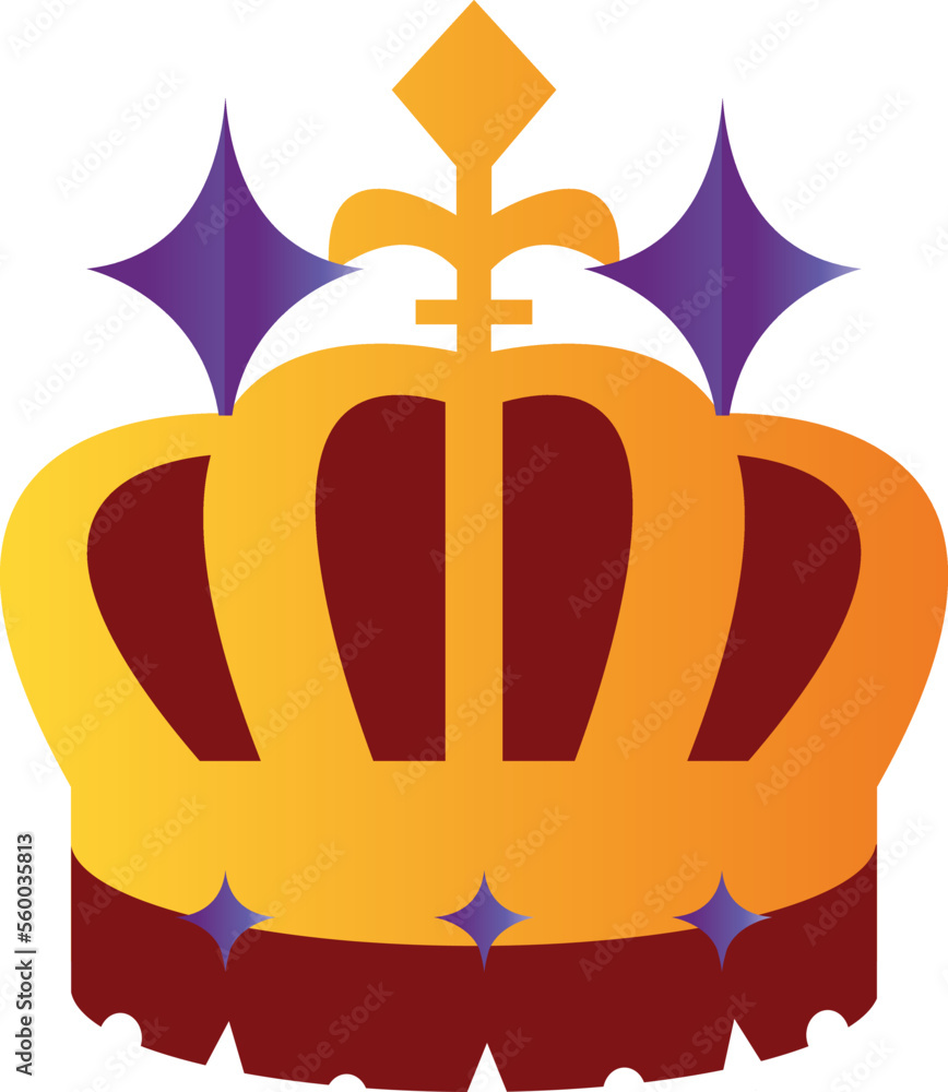 Fototapeta premium Crown icon, queen king crown icon vector
