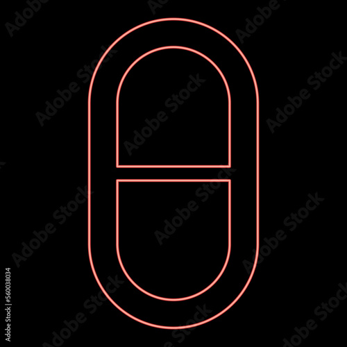 Neon theta greek small symbol lowercase letter font red color vector illustration image flat style photo