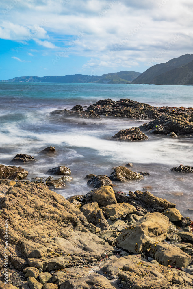 rocky coast of the sea