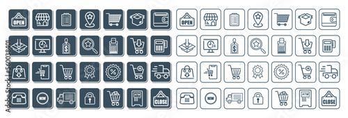 shopping mall icon set design.