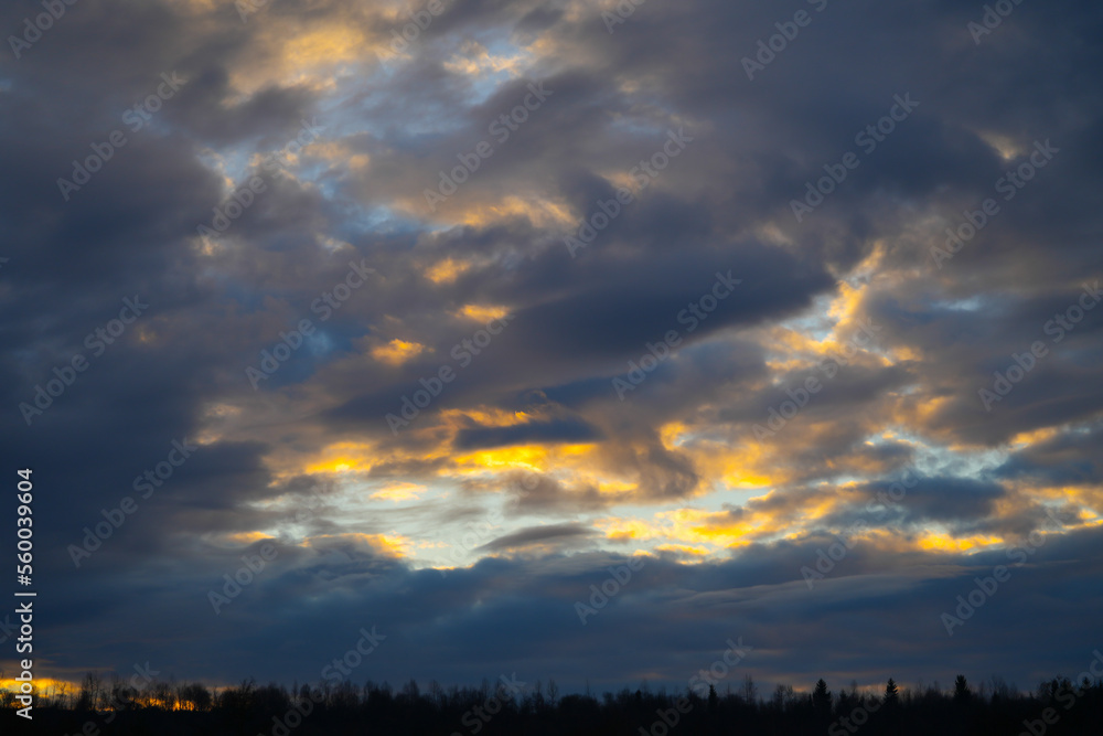 aerial photography. above the clouds. landscape.