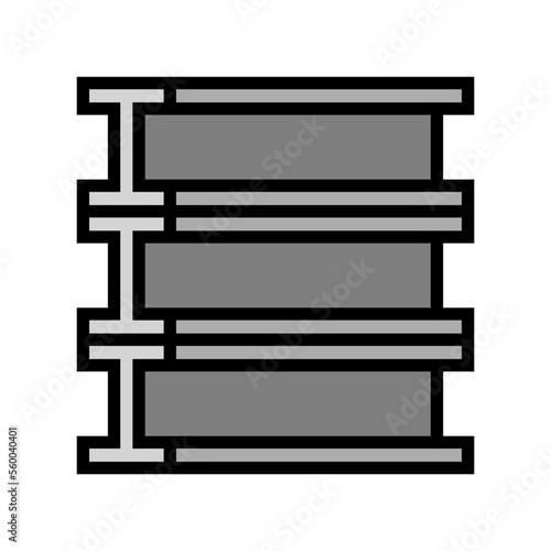 section steel production color icon vector. section steel production sign. isolated symbol illustration