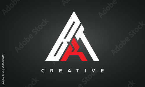 BKT monogram triangle logo design photo