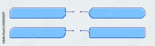 Chat bubble signs in pop art style. Retro empty infographic bubbles set.