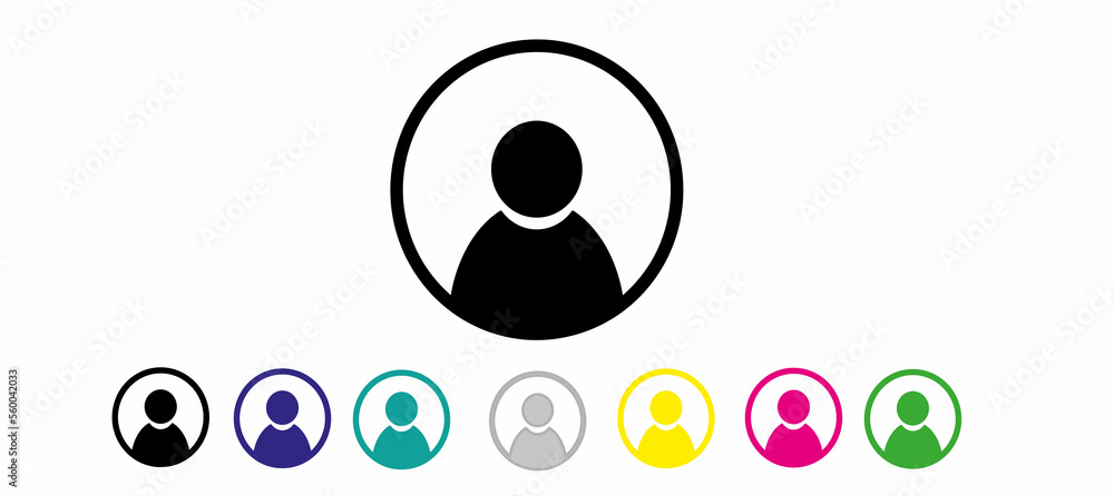 a set of multi-colored user icons in a fashionable flat style, a custom symbol for the design of your website, a logo isolated on a white background. a set of multi-colored user icons in a fashionable flat style, a custom symbol for the design of your website, a logo isolated on a white background.