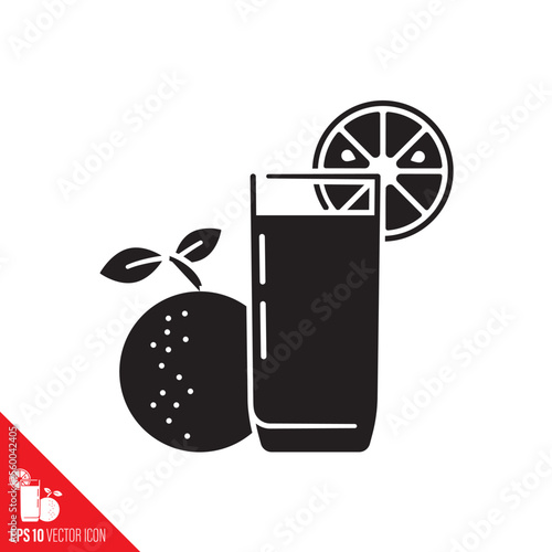 Orange lemonade vector icon
