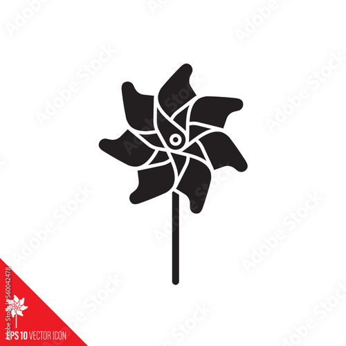 Pinwheel vector glyph icon