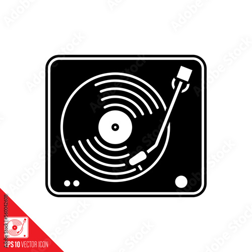 Papier peint Turntabele vector glyph icon