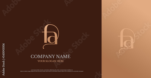 Initial FA Logo Design Vector 