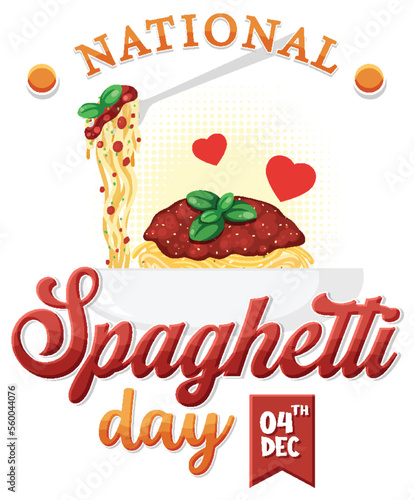 National Spaghetti Day Banner Design