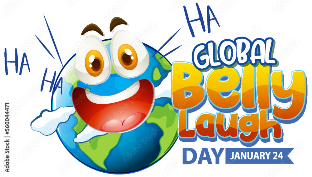 Obraz premium Global Belly Laugh Day Banner Design
