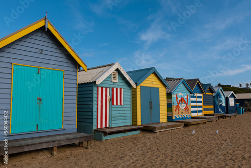 Colorful bathing boxes at Brighton Beach, Melbourne, Australia. © AlexandraDaryl