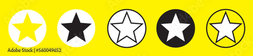 Gold stars icon. Glossy yellow stars shape. Vector illustration on white background