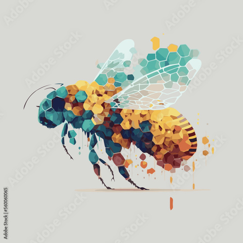 Abstract Honey Bee, generative ai
