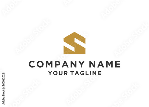 Initial Letter S Home Real Estate Logo Design Vector
