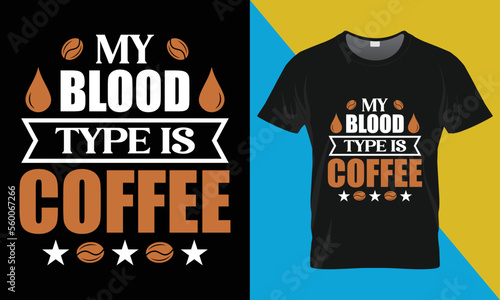 Coffee typography t-shirt design.
