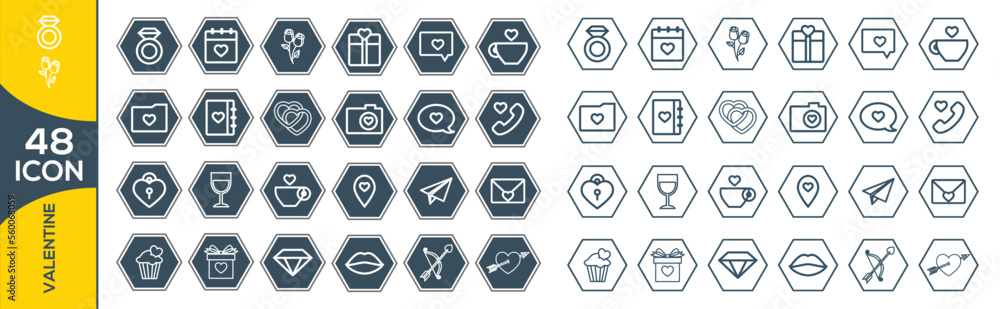 valentine icon set design valentine icon set design