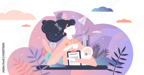 Multitasking busy mom and business woman,illustration tiny person concept, transparent background. A woman trying to juggle and balance family life,kids,career and hose work.