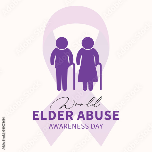 Vector illustration for world elder abuse awareness day
