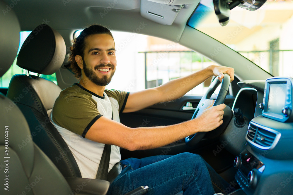 Portrait of a man working as a ride share driver Portrait of a man working as a ride share driver