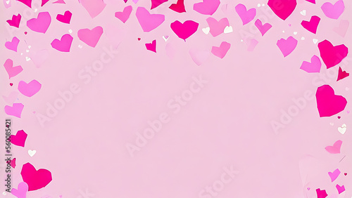 Obraz na płótnie pink rose on wooden background,Valentine's day greeting card. Lovely Happy Valentine's day minimal concept. Generative AI w salonie