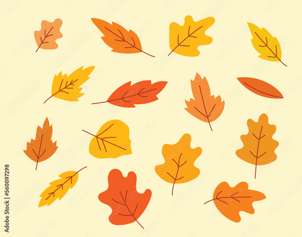 Autumn seamless pattern with yellow leaves. autumn greeting card. Vector illustration. Autumn seamless pattern with yellow leaves. autumn greeting card. Vector illustration.