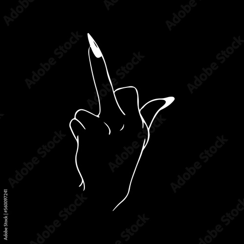 hand pose silhouette vector illustration