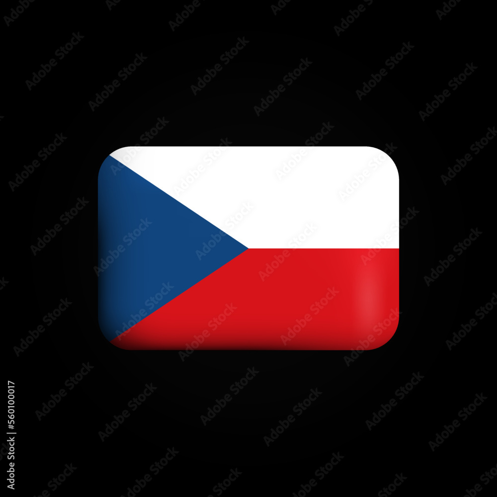 Czech Republic Flag 3D Icon. National Flag of Czech Republic. Vector illustration Czech Republic Flag 3D Icon. National Flag of Czech Republic. Vector illustration