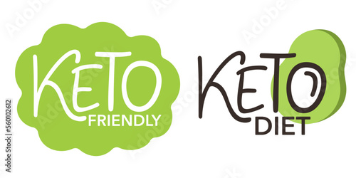 Keto friendly and Diet green stamps