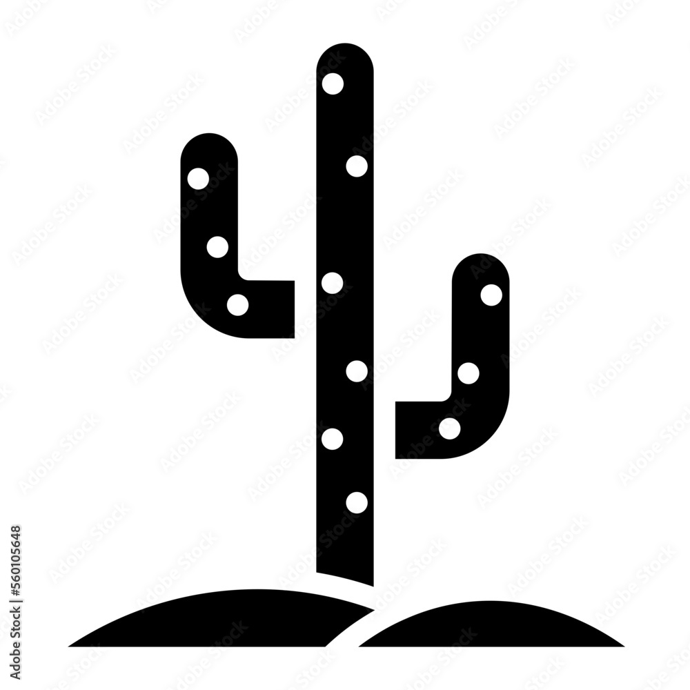 cactus on desert glyph 