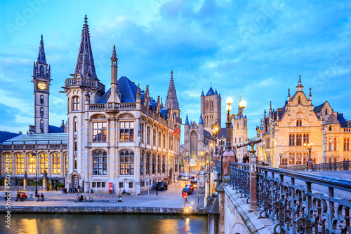 Cityscape of Ghent (Gent), Belgium