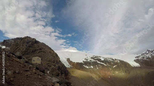 Cayambe volcano near the Ruales Oleas Berge refuge photo