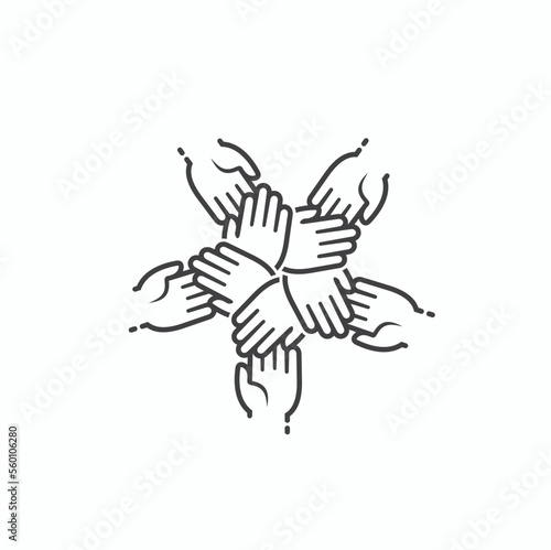 hand drawn illustration for charity or donation, vector art.
