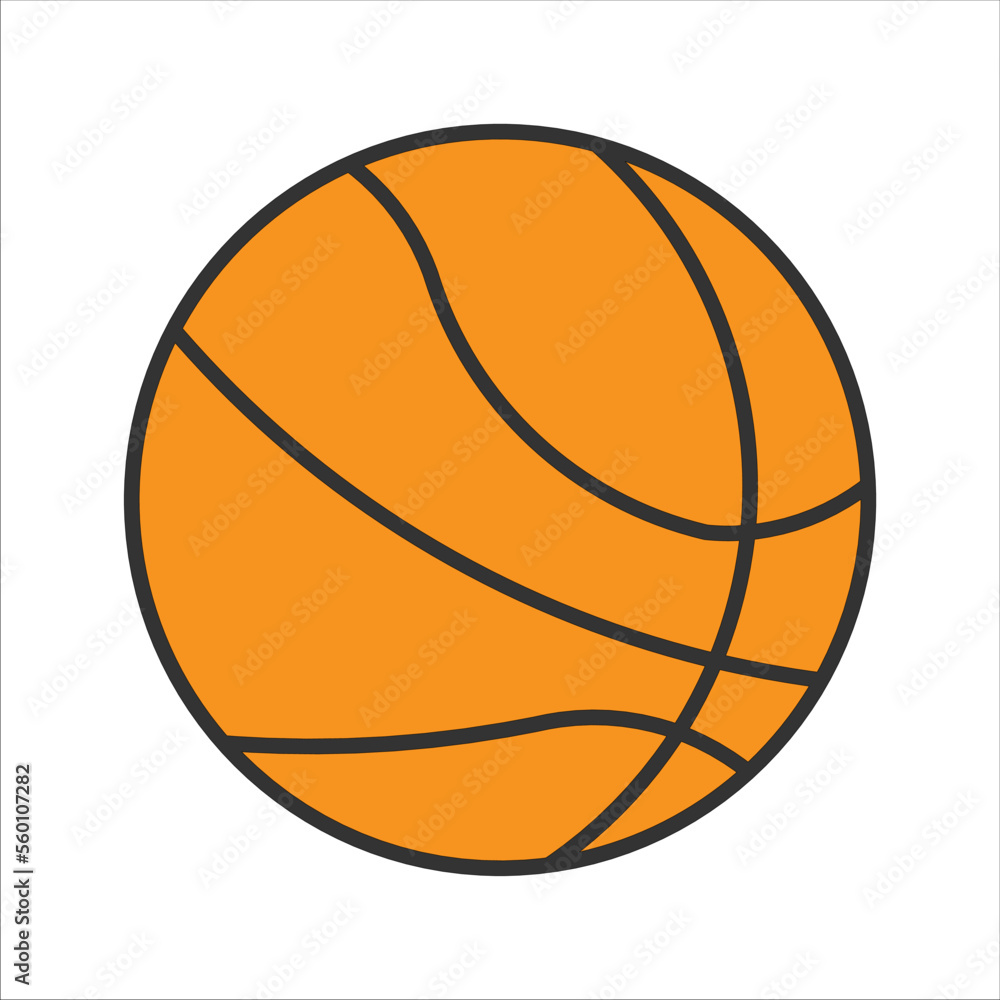Obraz premium icon vector basket ball illustration design