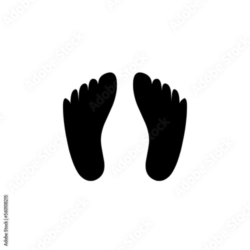 foot print isolated on white. People or human foot or sole the down part of leg.