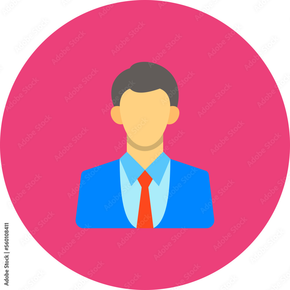Manager Multicolor Circle Flat Icon Manager Multicolor Circle Flat Icon