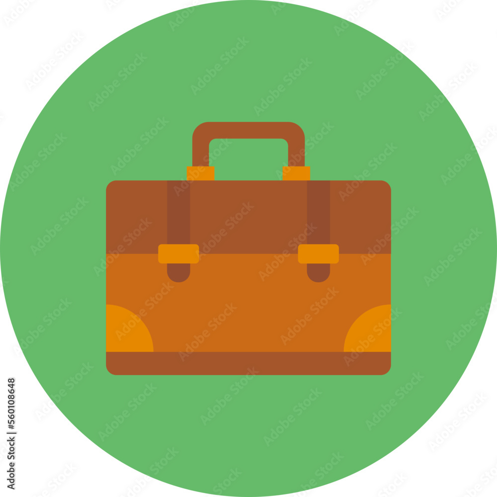 Briefcase Multicolor Circle Flat Icon Briefcase Multicolor Circle Flat Icon
