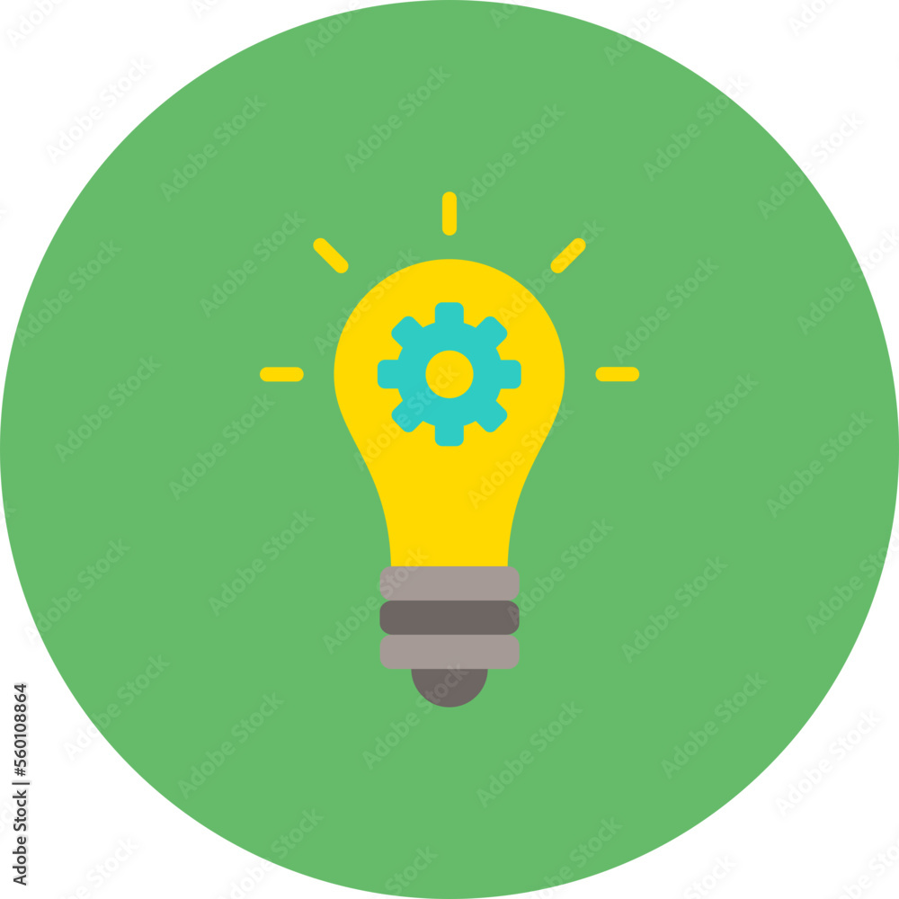 Idea Multicolor Circle Flat Icon Idea Multicolor Circle Flat Icon