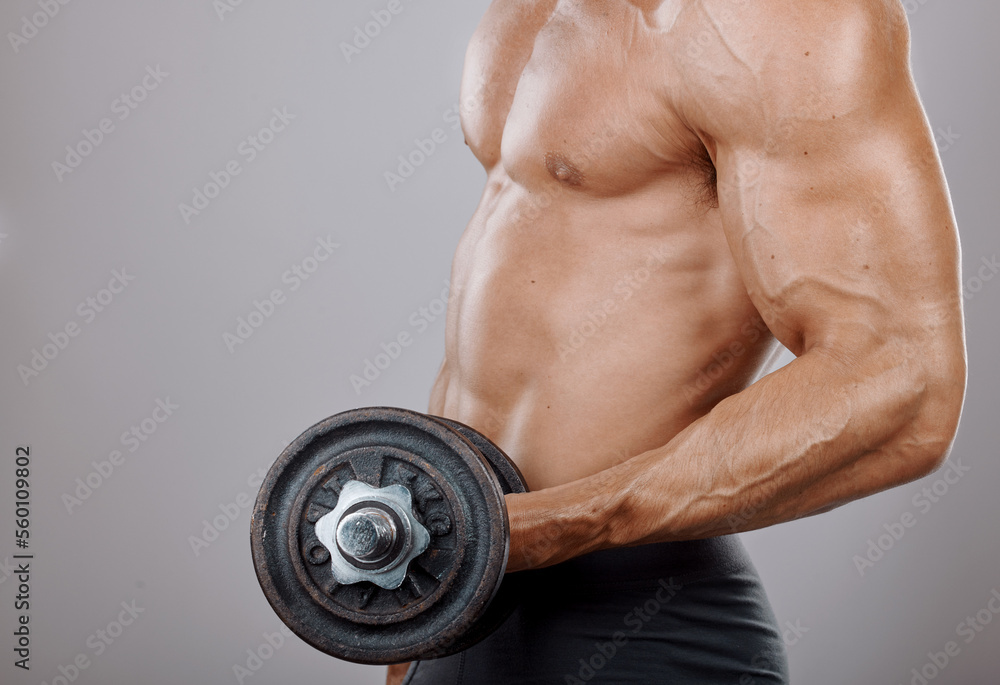 Fitness, health and dumbbell with arm of man and mockup for weightlifting, exercise and stamina endurance. Workout, strong and muscle with bodybuilder model and weights for gym, power and sports Fitness, health and dumbbell with arm of man and mockup for weightlifting, exercise and stamina endurance. Workout, strong and muscle with bodybuilder model and weights for gym, power and sports