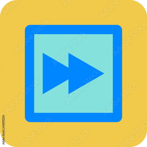 Free Download Forward Multicolor Round Corner Flat Icon - GFXLoad