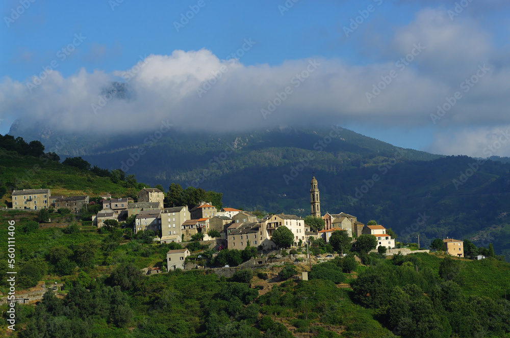 Taglio-Isolaccio village in Corsica mountain
