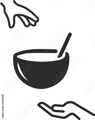 Food crisis icon, increase grocery crisis icon black vector