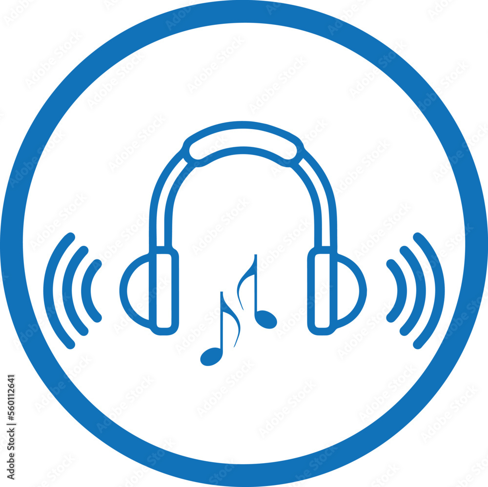 High noise level icon, high volume icon blue vector High noise level icon, high volume icon blue vector