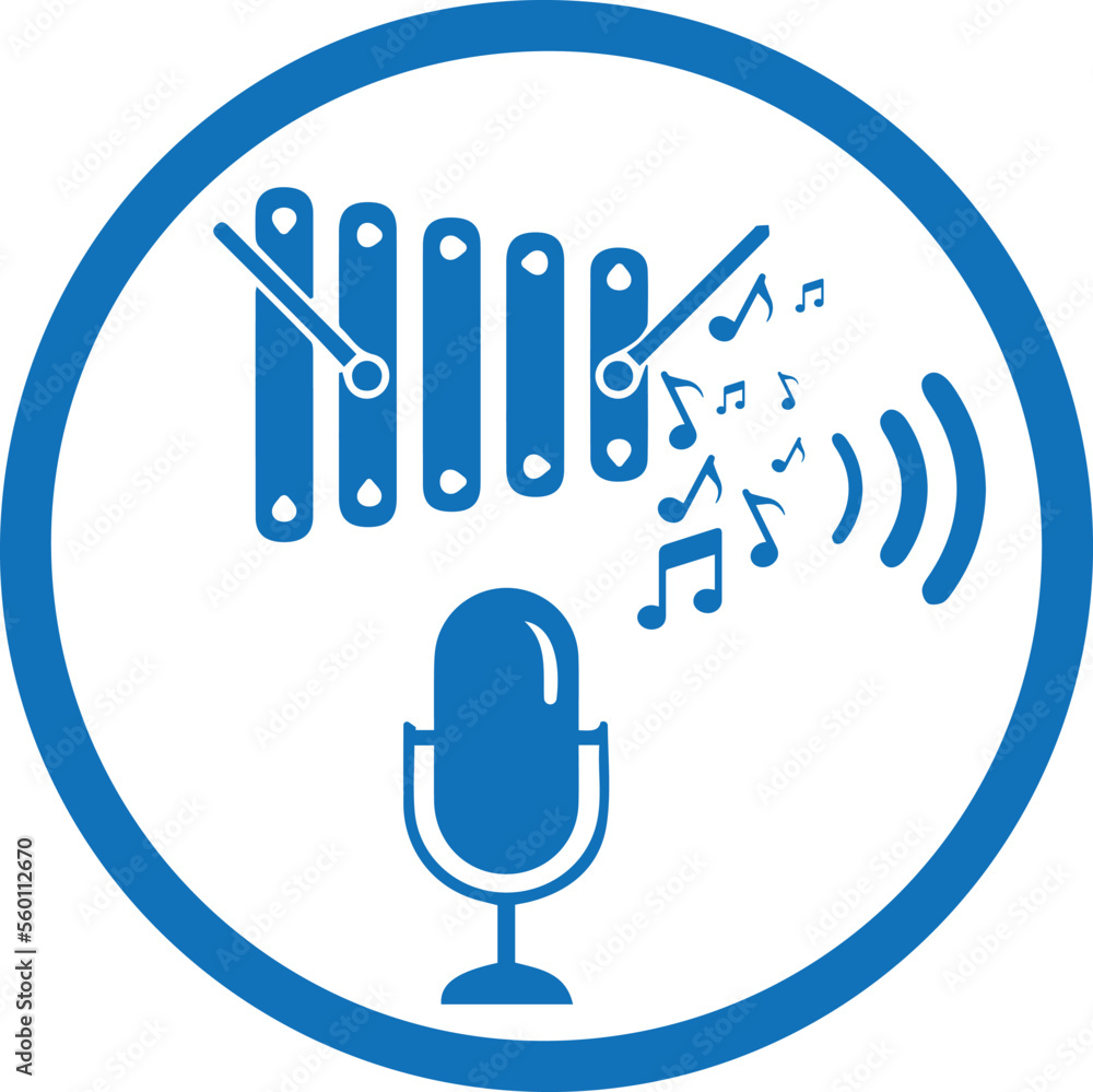 High noise level icon, high volume icon blue vector High noise level icon, high volume icon blue vector