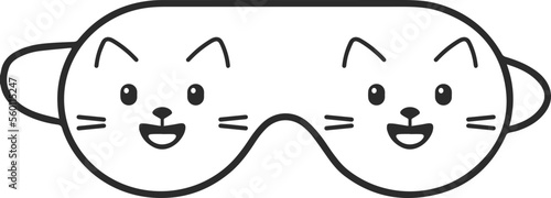 Sleep mask icon, blindfolds icon black vector