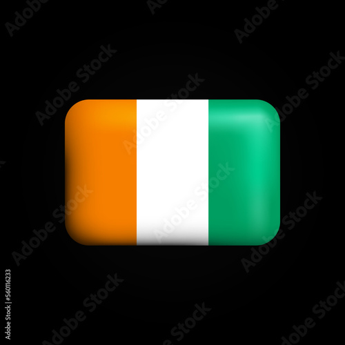 Ivory Coast Flag 3D Icon. National Flag of Ivory Coast. Vector illustration Free Download Ivory Coast Flag 3D Icon. National Flag of Ivory Coast. Vector illustration - GFXLoad