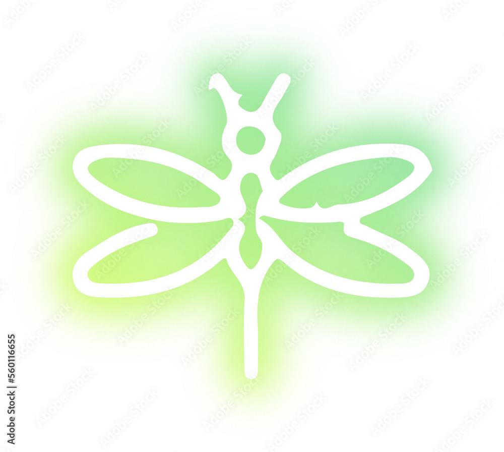 Collection of butterflies and insects neon Collection of butterflies and insects neon