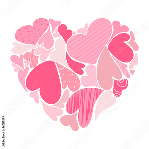 Big Heart filled with hearts, Love, Valentine's Day Illustration