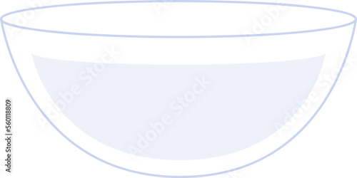 Glass bowl flat icon Plate for spa procedure